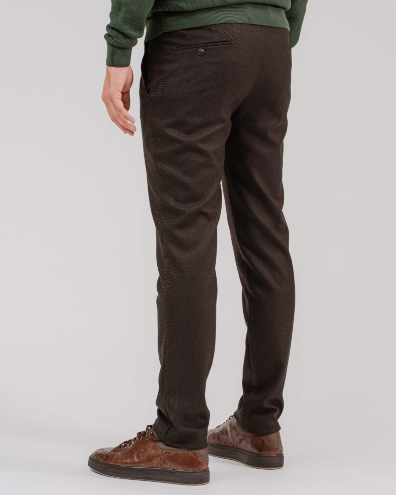 PANTALON STRUCTURAL DIN LÂNĂ FINĂ MARO CU ELASTAN 200213088269-2 03
