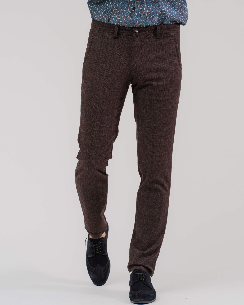 PANTALON CU CAROURI SI EFECTE CULOAREA BORDO 200213088262-1 03