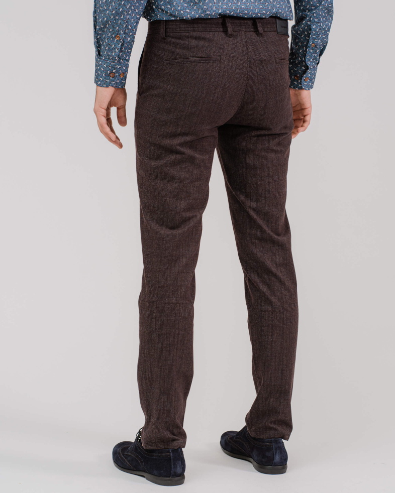 PANTALON CU CAROURI SI EFECTE CULOAREA BORDO 200213088262-1 05