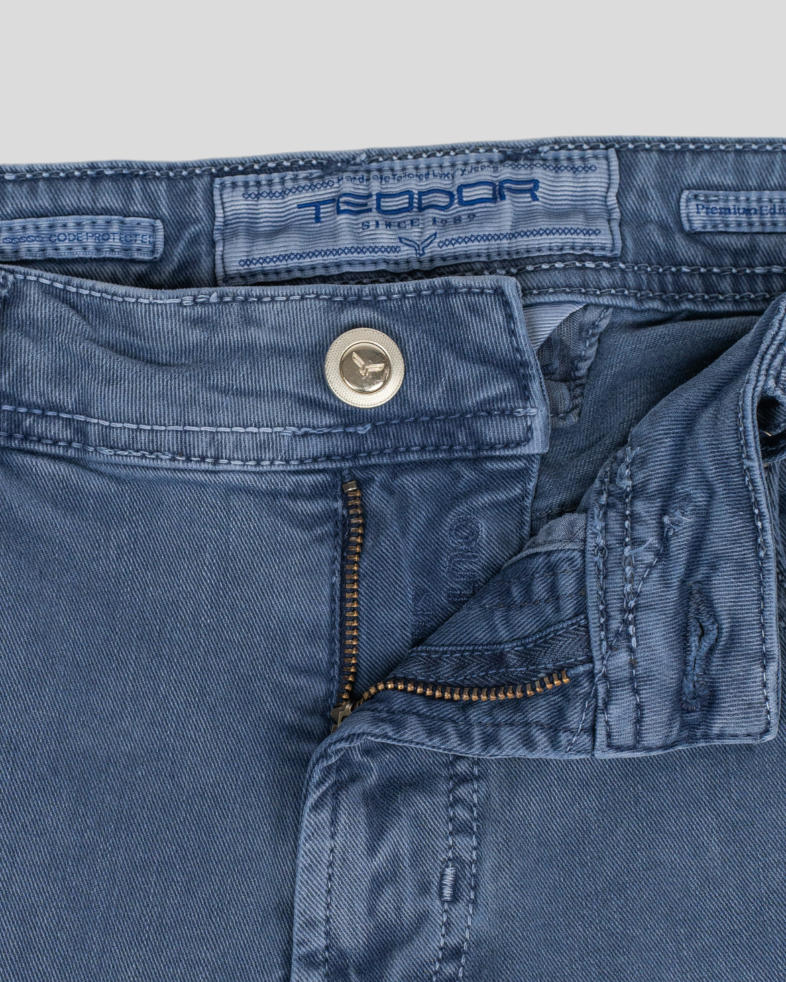 PANTALONI ALBASTRI  SLIM 220115088310-2 02