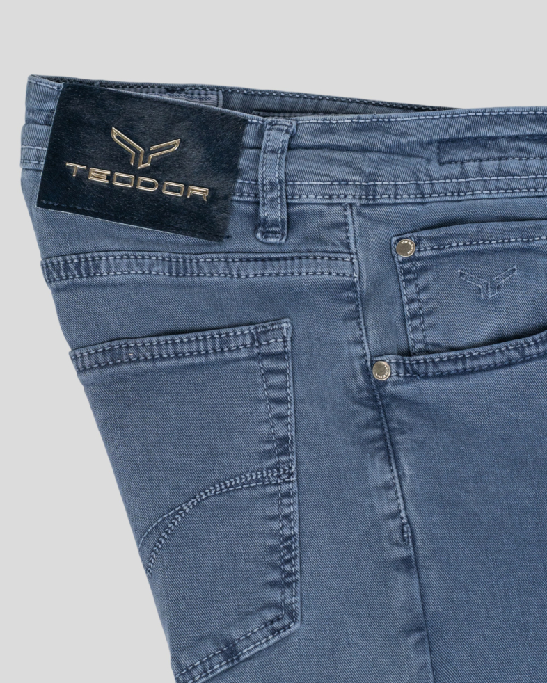 PANTALONI ALBASTRI  SLIM 220115088310-2 03