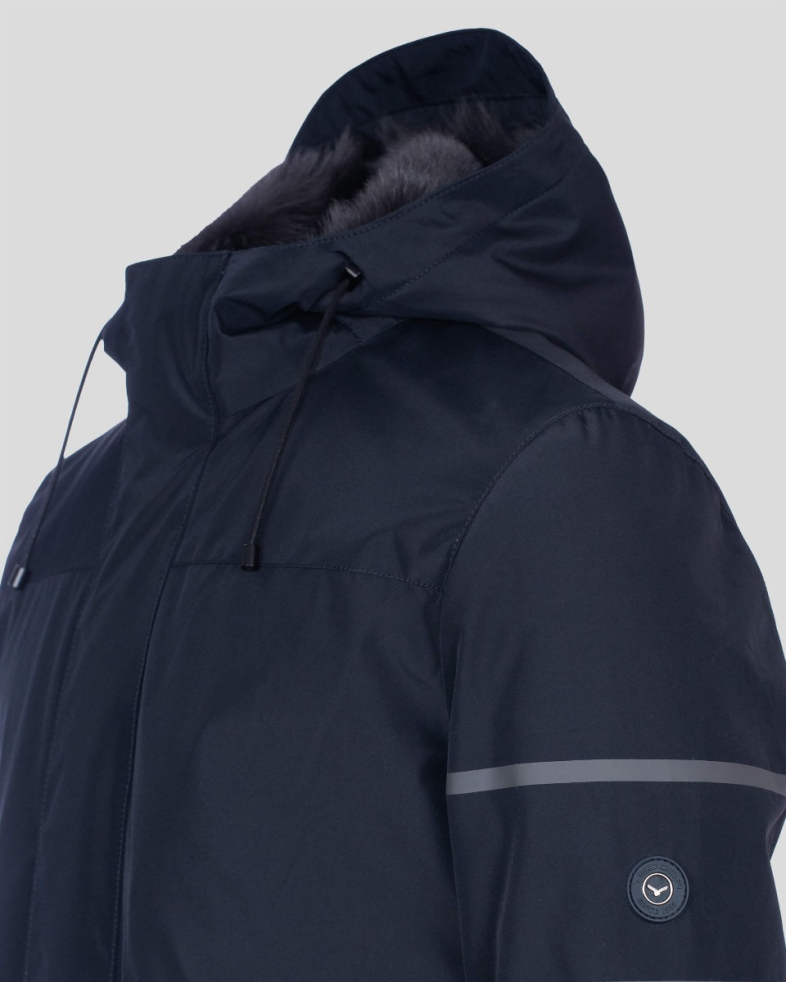 ТЪМНО СИНЯ ПАРКА С ПОДПЛАТА ОТ ЕСТЕСТВЕН КОСЪМ/ LIMITED EDITION/ 210260111256-1 06