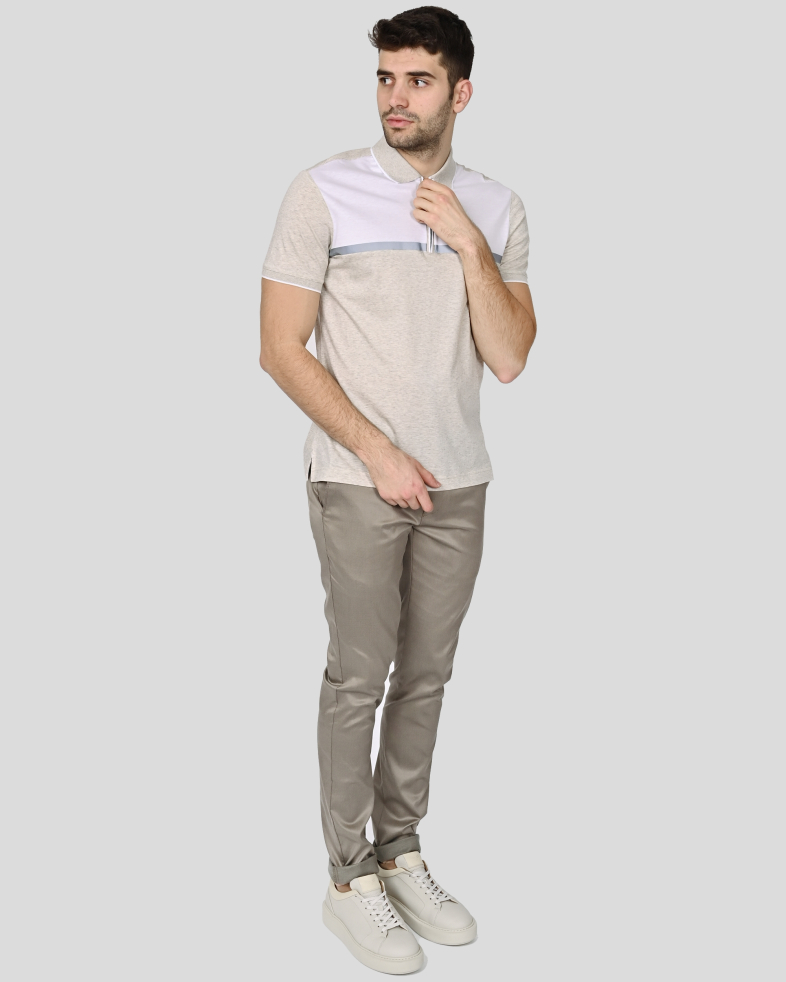 TRICOU POLO CU FERMOAR BEJ 240110131694-1 02