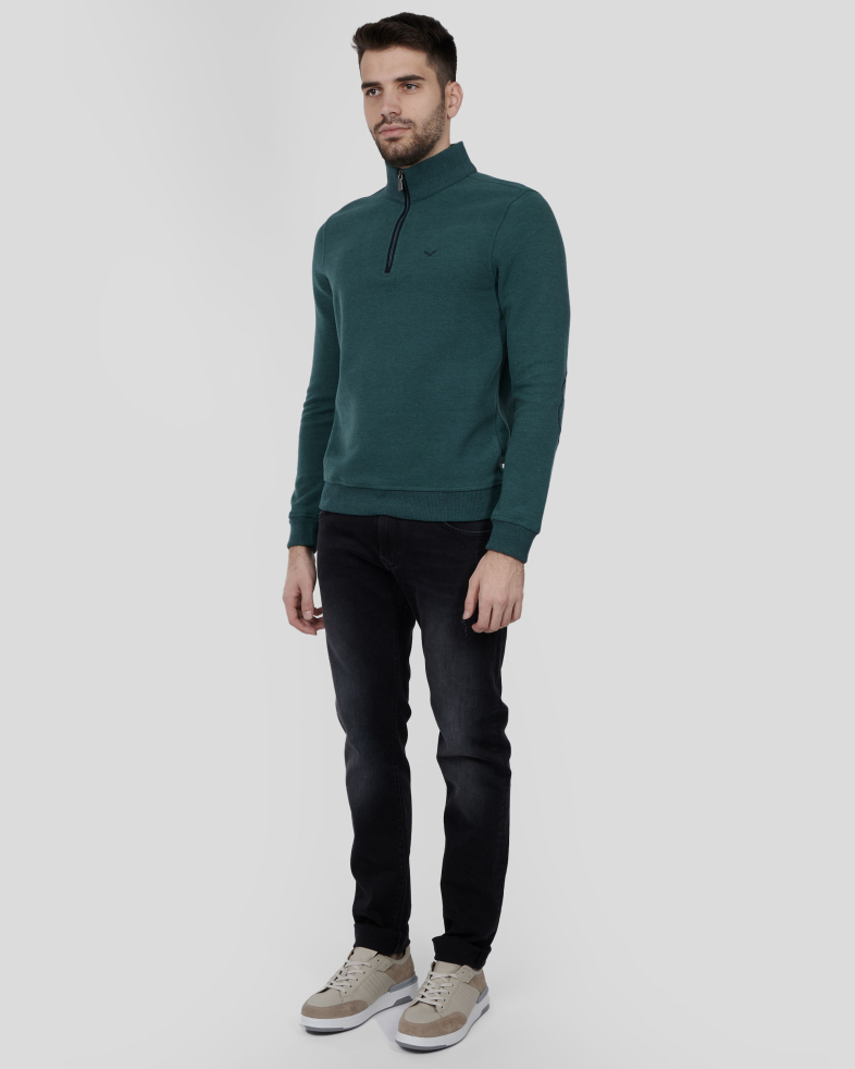 BLUZA VERDE GULER CU FERMOAR 240210141575-5 02