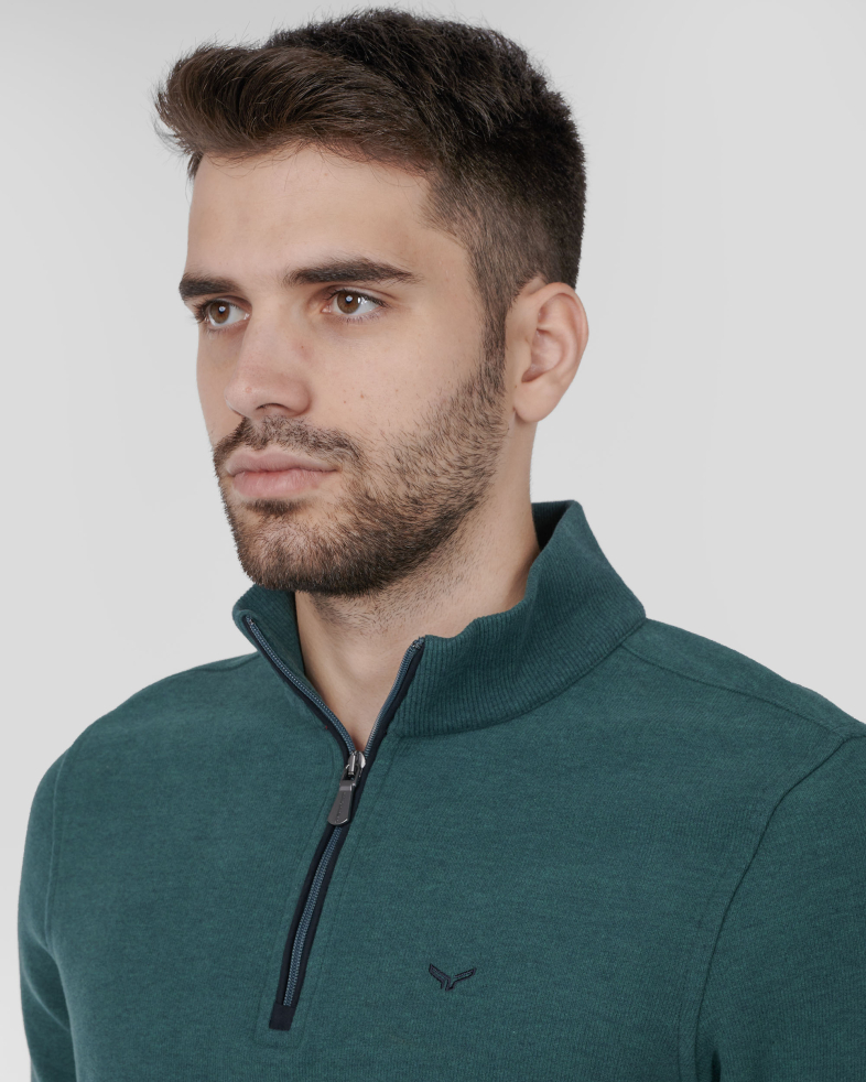 BLUZA VERDE GULER CU FERMOAR 240210141575-5 04