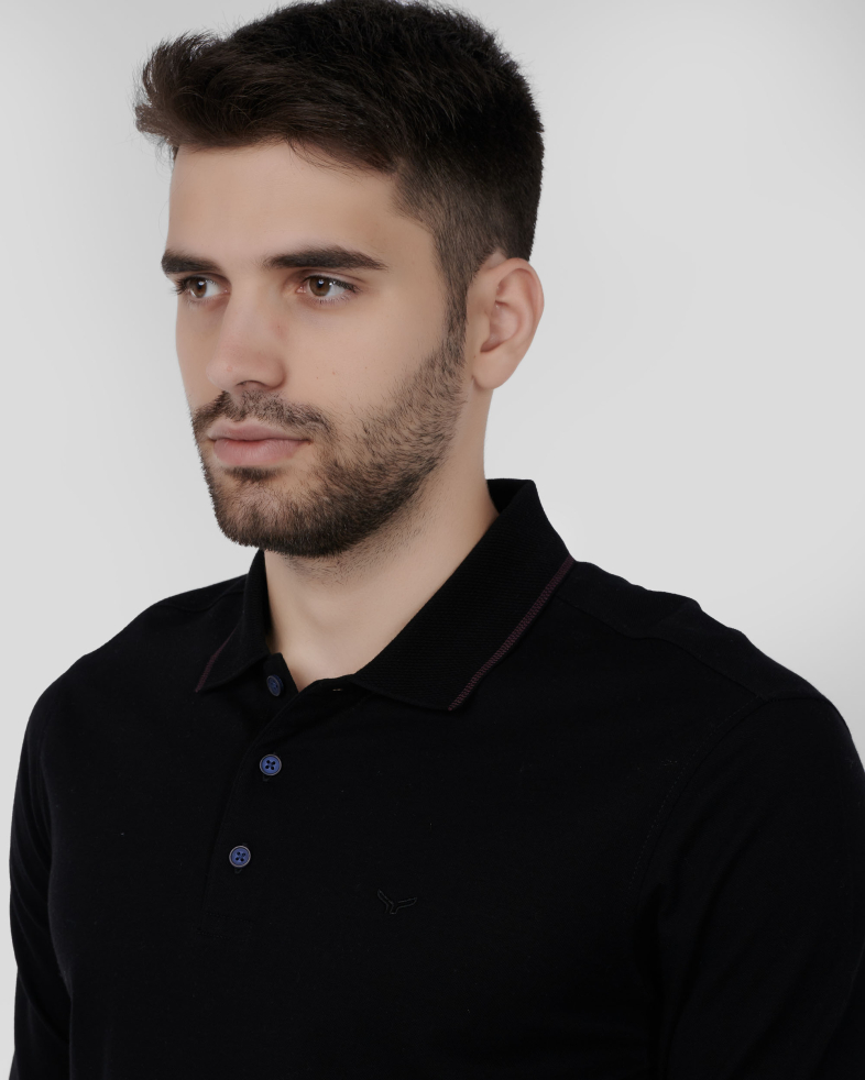 BLUZA NEAGRA GULER POLO 240210141563-1 04