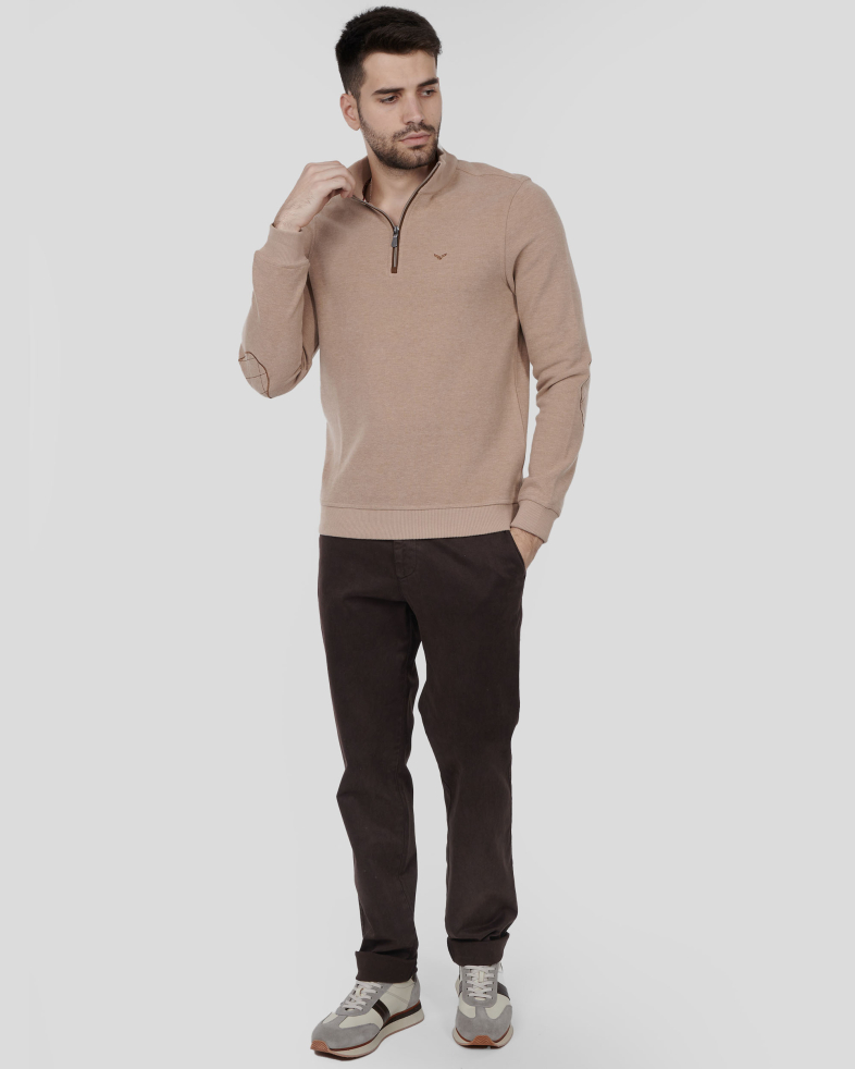 BLUZA BEJ GULER CU FERMOAR 240210141575-3 02