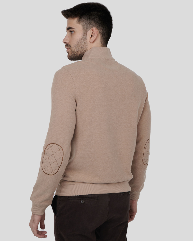 BLUZA BEJ GULER CU FERMOAR 240210141575-3 09
