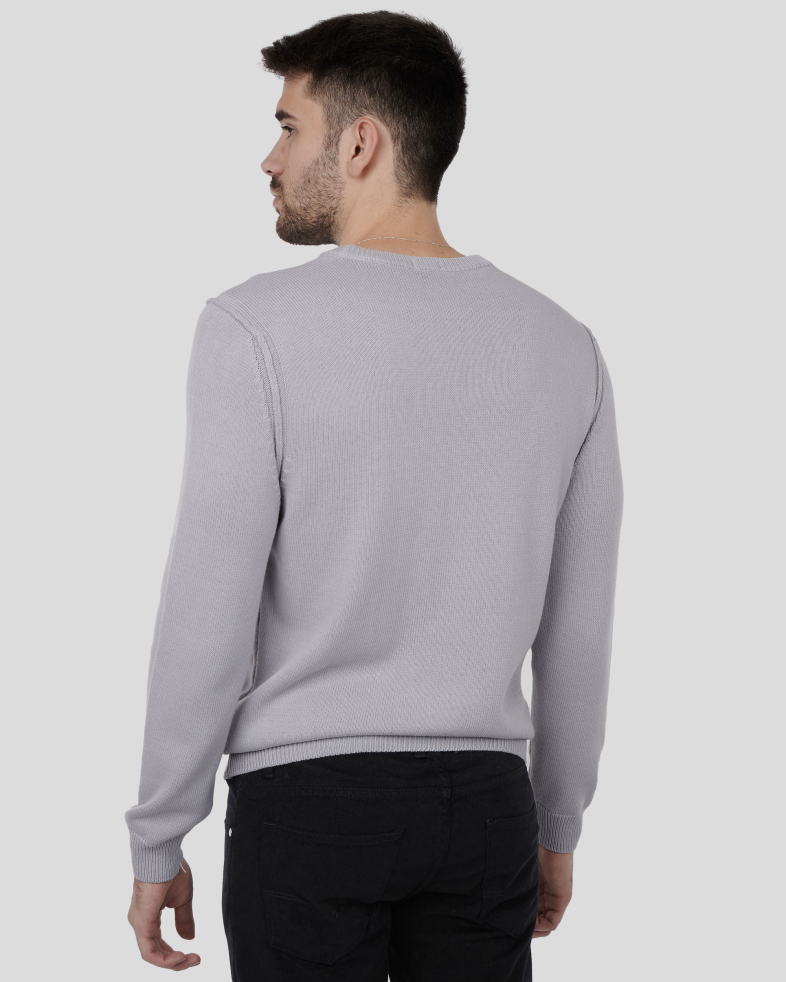 PULOVER GRI GULER ROTUND 240208055379-3 09
