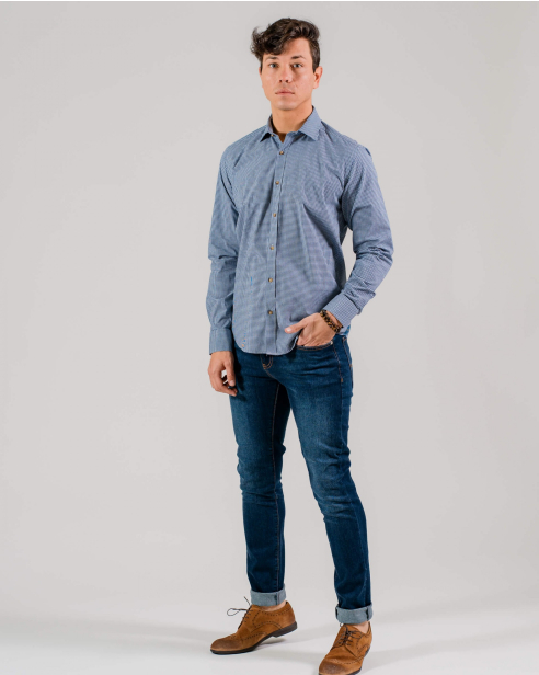 CAMASA SLIM BLEUMARIN PRINT GEOMETRIC