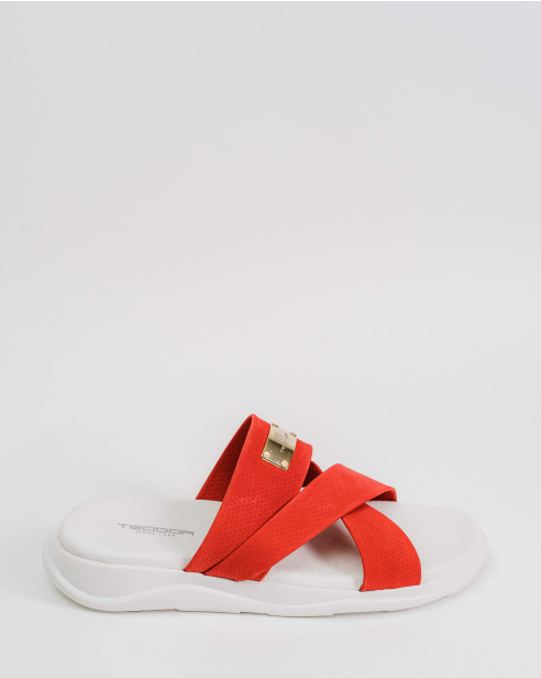 PAPUCI ROSI PIELE INTOARSA