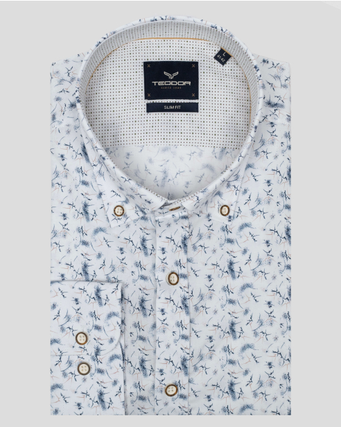 CAMASA SLIM ALBA  PRINT FLORAL