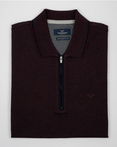 PULOVER SLIM BORDO GULER CU FERMOAR