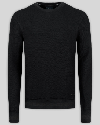 BLUZA NEAGRA CU GULER ROTUND