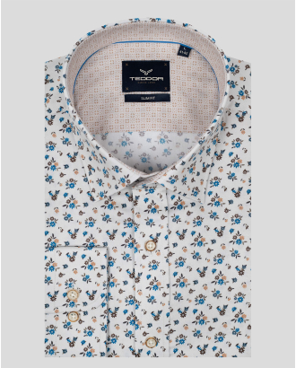 CAMASA SLIM BEJ PRINT FLORAL