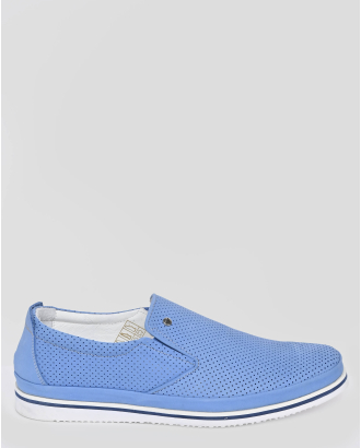 ESPADRILE BLEU PIELE NATURALA