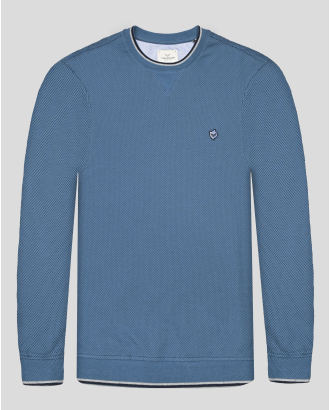 BLUZA ALBASTRA CU GULER ROTUND