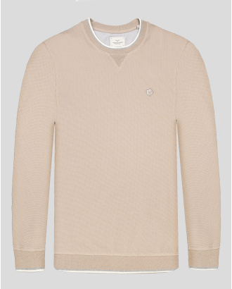 BLUZA BEJ CU GULER ROTUND