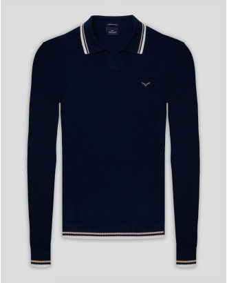 PULOVER BLEUMARIN GULER IN V