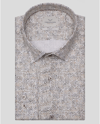 CAMASA BEJ PRINT GEOMETRIC