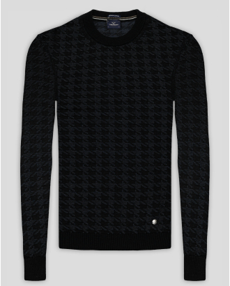PULOVER NEGRU GUPER ROTUND