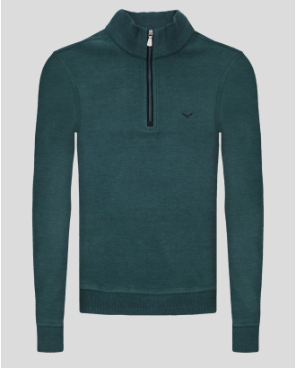 BLUZA VERDE GULER CU FERMOAR