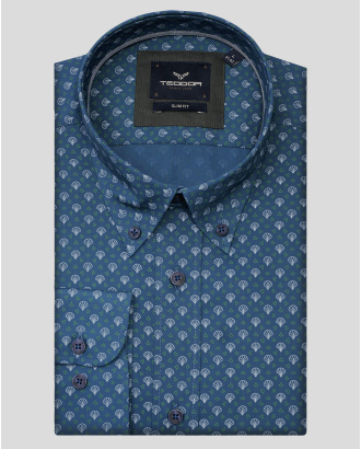 CAMASA ALBASTRA  PRINT GEOMETRIC