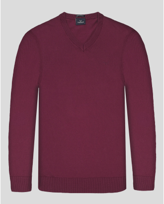 PULOVER BORDO GULER IN V