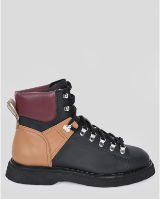 GHETE NEGRE PIELE NATURALA
