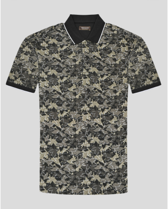 TRICOU POLO VERDE PRINT FLORAL