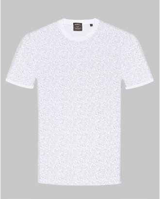 TRICOU ALB PRINT GEOMETRIC