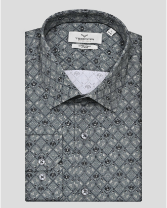 CAMASA SLIM GRI  PRINT GEOMETRIC