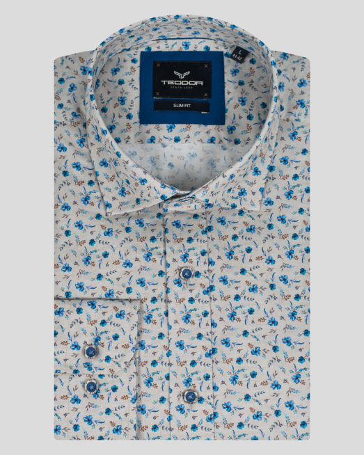'CAMASA SLIM ALBA PRINT GEOMETRIC