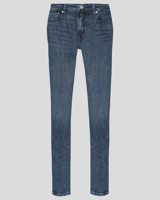 ' СИНИ SELVEDGE ДЪНКИ С КОНТРАСТНИ ШЕВОВЕ И ЛОГО