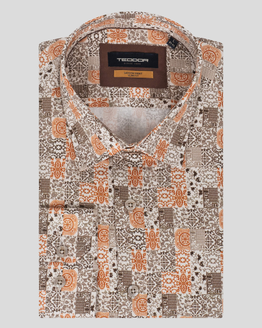 'CAMASA SLIM MULTICOLOR PRINT FLORAL