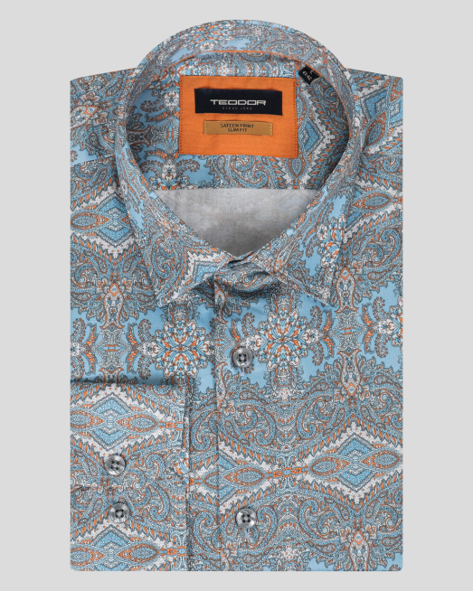 'CAMASA SLIM MULTICOLOR PRINT FLORAL