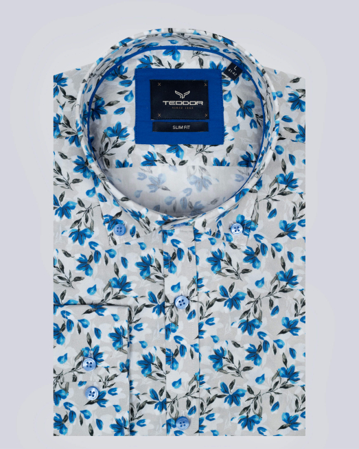 'CAMASA SLIM MULTICOLOR  PRINT FLORAL