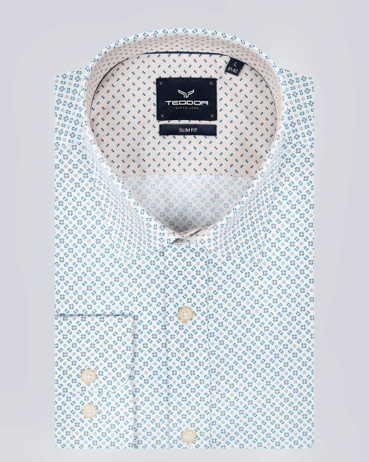 'CAMASA SLIM ALBA PRINT GEOMETRIC