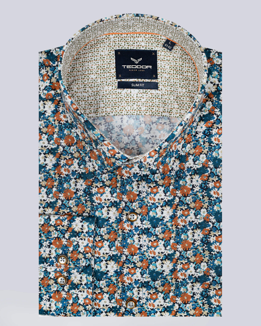 'CAMASA SLIM MULTICOLOR  PRINT FLORAL