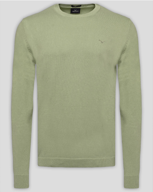 'PULOVER VERDE CU GULER ROTUND