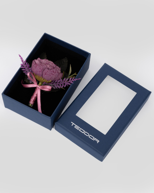 'BROSA ROZA IN FORMA DE BUCHET