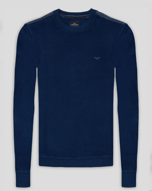 'BLUZA  ALBASTRU GULER ROTUND