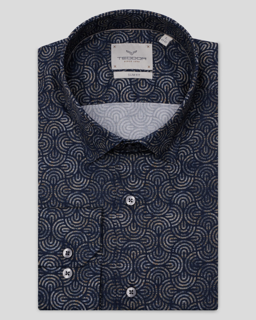 'CAMASA BLEUMARIN PRINT GEOMETRIC