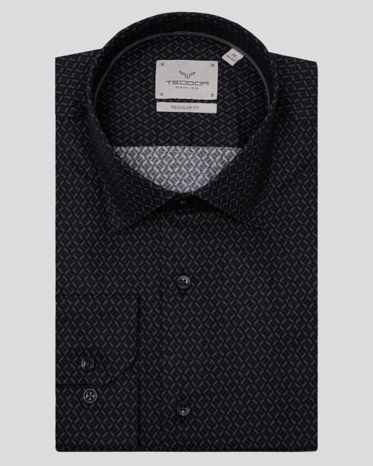 'CAMASA NEAGRA PRINT GEOMETRIC