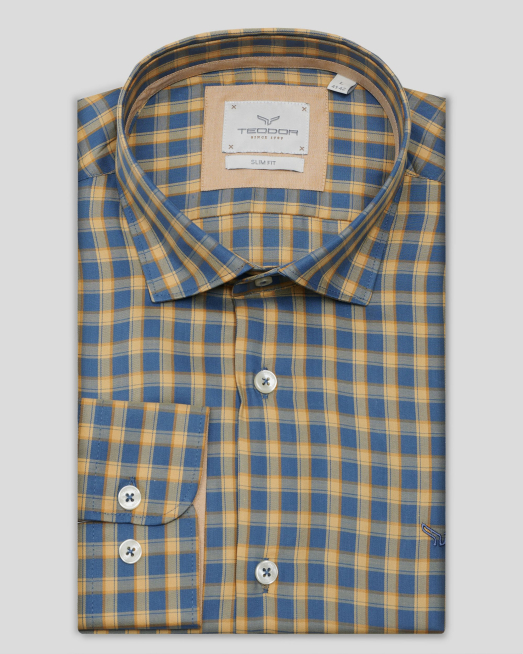 'CAMASA GALBENA PRINT GEOMETRIC