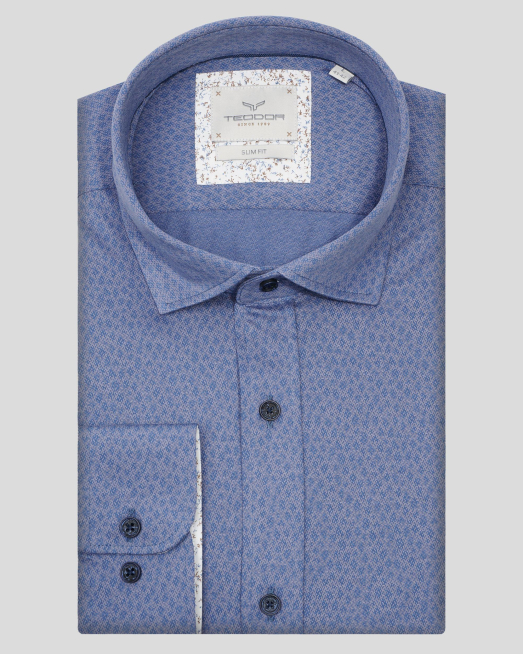 'CAMASA ALBASTRA PRINT GEOMETRIC
