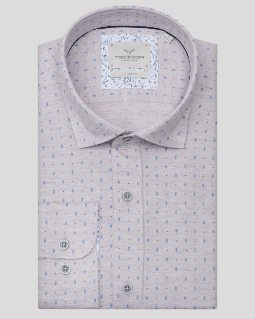 'CAMASA GRI PRINT GEOMETRIC