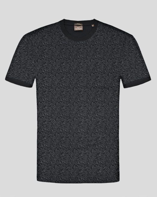 'TRICOU NEGRU PRINT GEOMETRIC