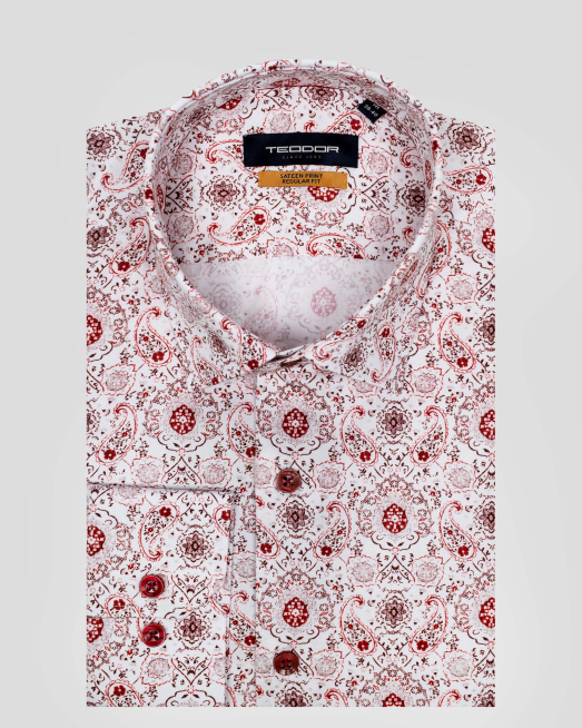 'CAMASA SLIM ALBA  PRINT FLORAL