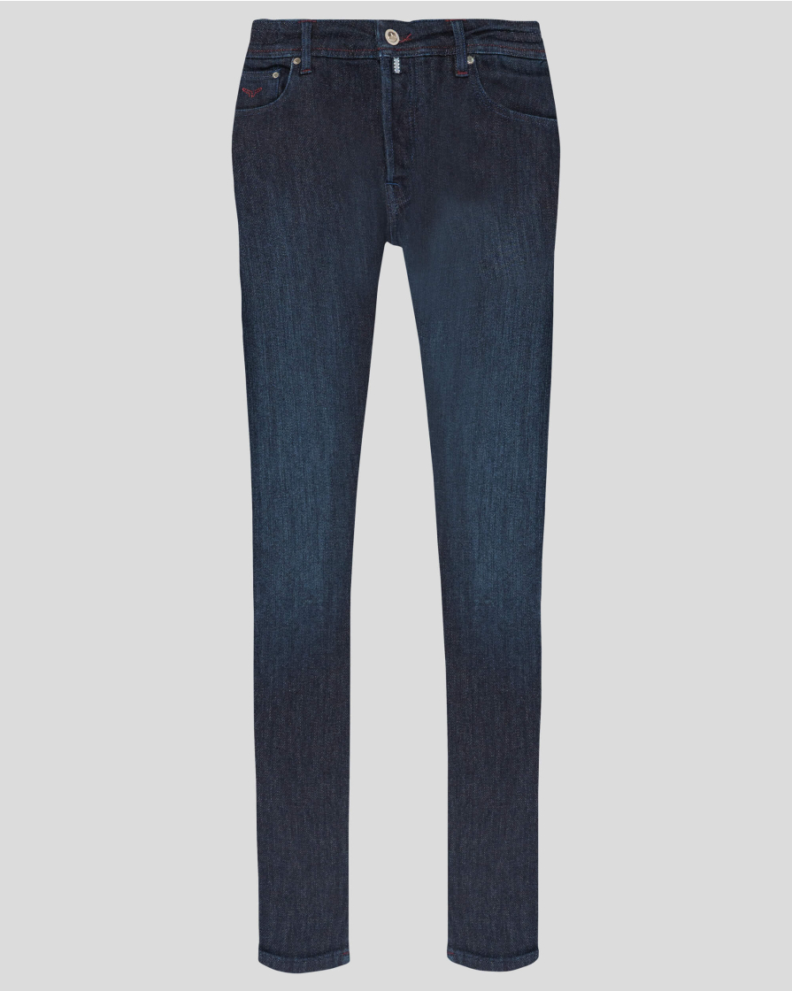  ТЪМНО СИНИ SELVEDGE ДЪНКИ С КОНТРАСТНИ ЕЛЕМЕНТИ